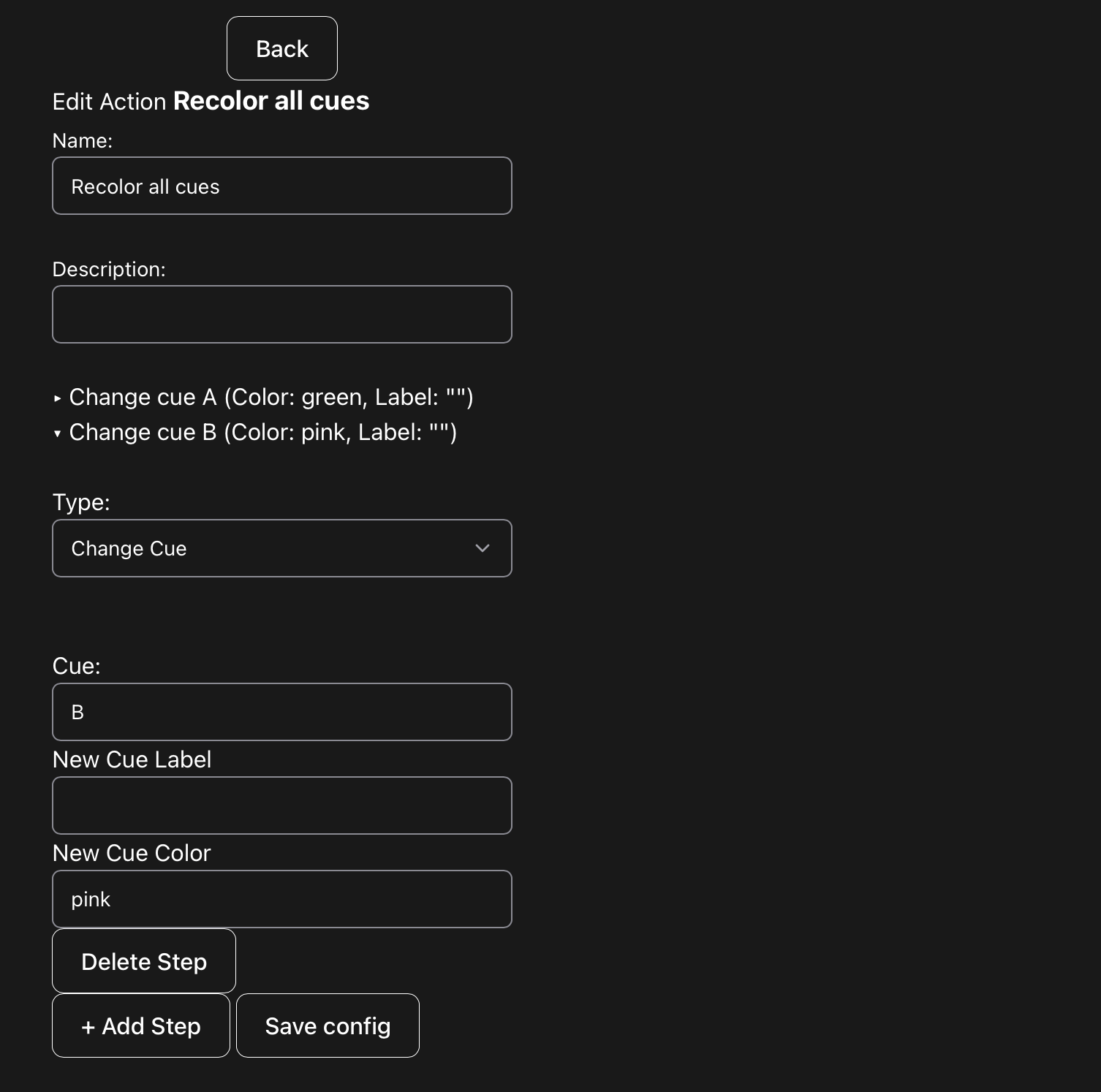 Cue Template Feature