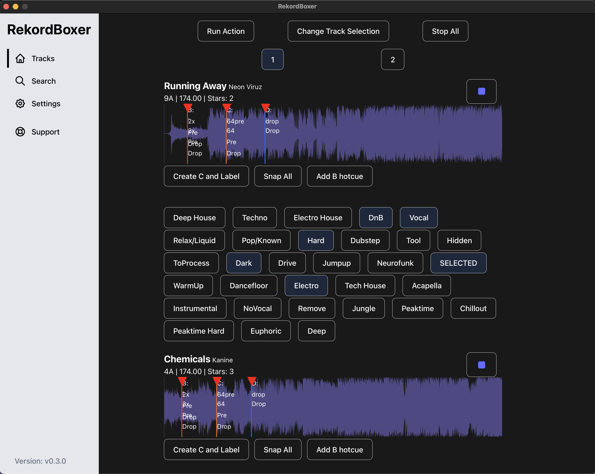 RekordBoxer UI Screenshot